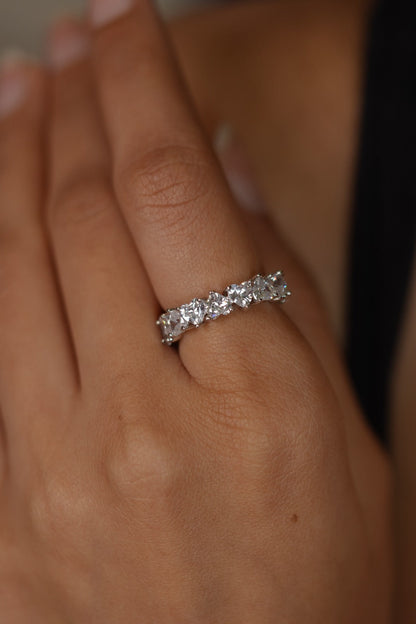 Heart Diamond Delicate Band Ring | Daily Wear