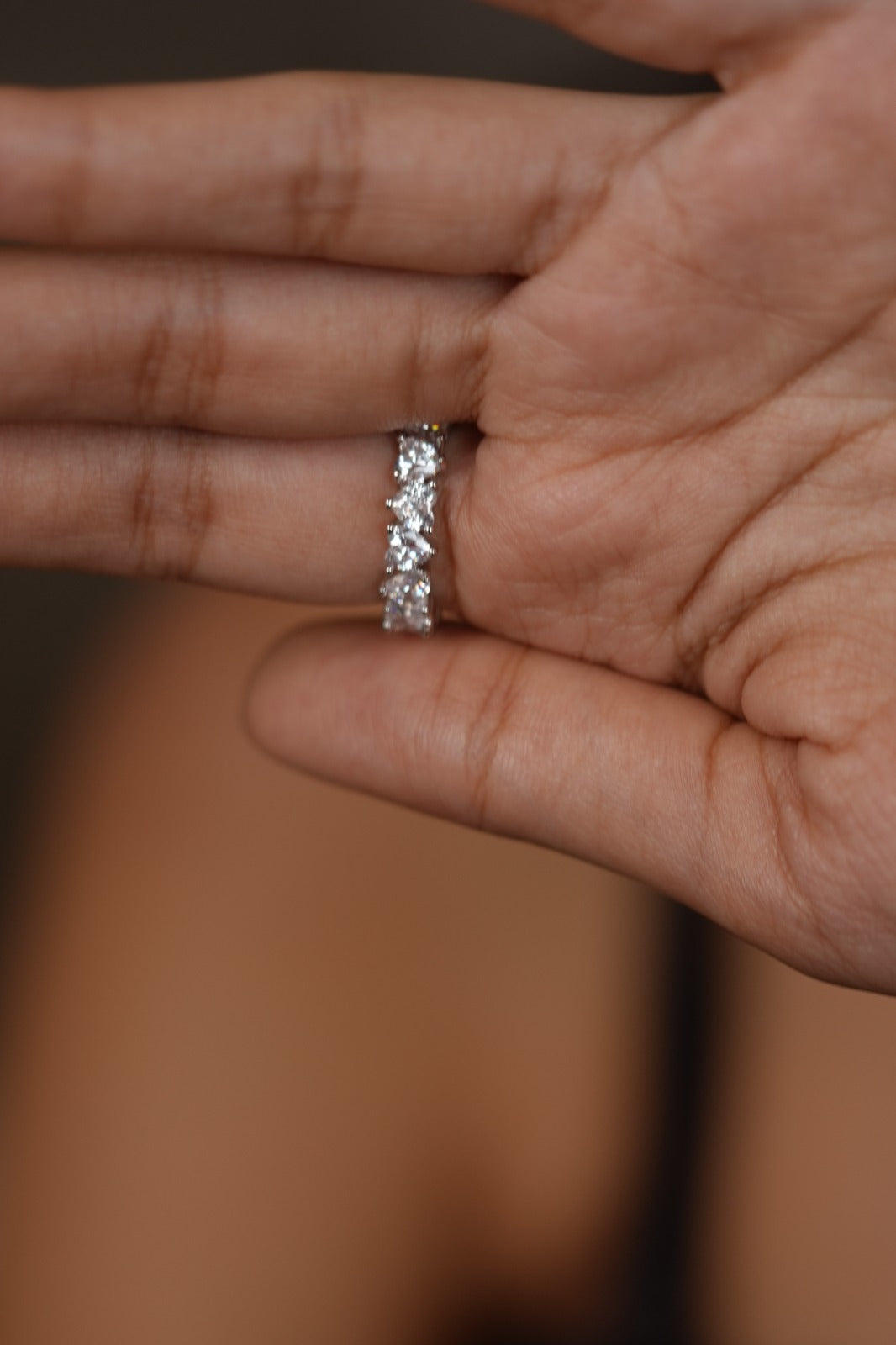 Heart Diamond Delicate Band Ring | Daily Wear