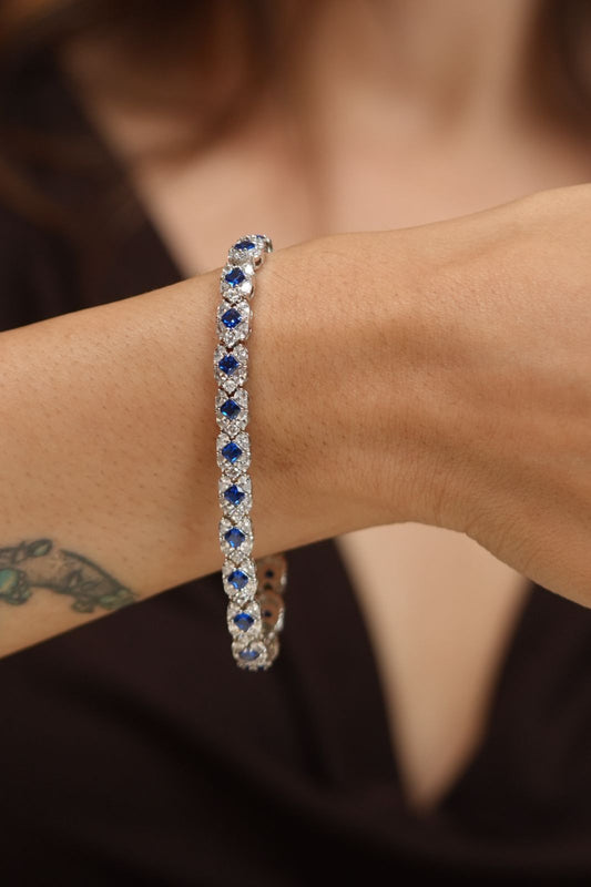Strong Crush Coloured Diamond Tennis Bracelet