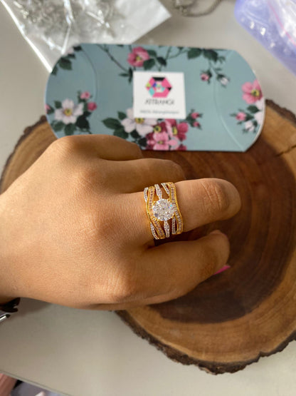 SaySo 5 In 1 Diamond 2 Carat Round ring with Bands