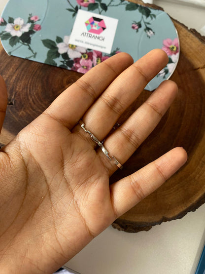 Dew Diamond Double Finger Cocktail Ring