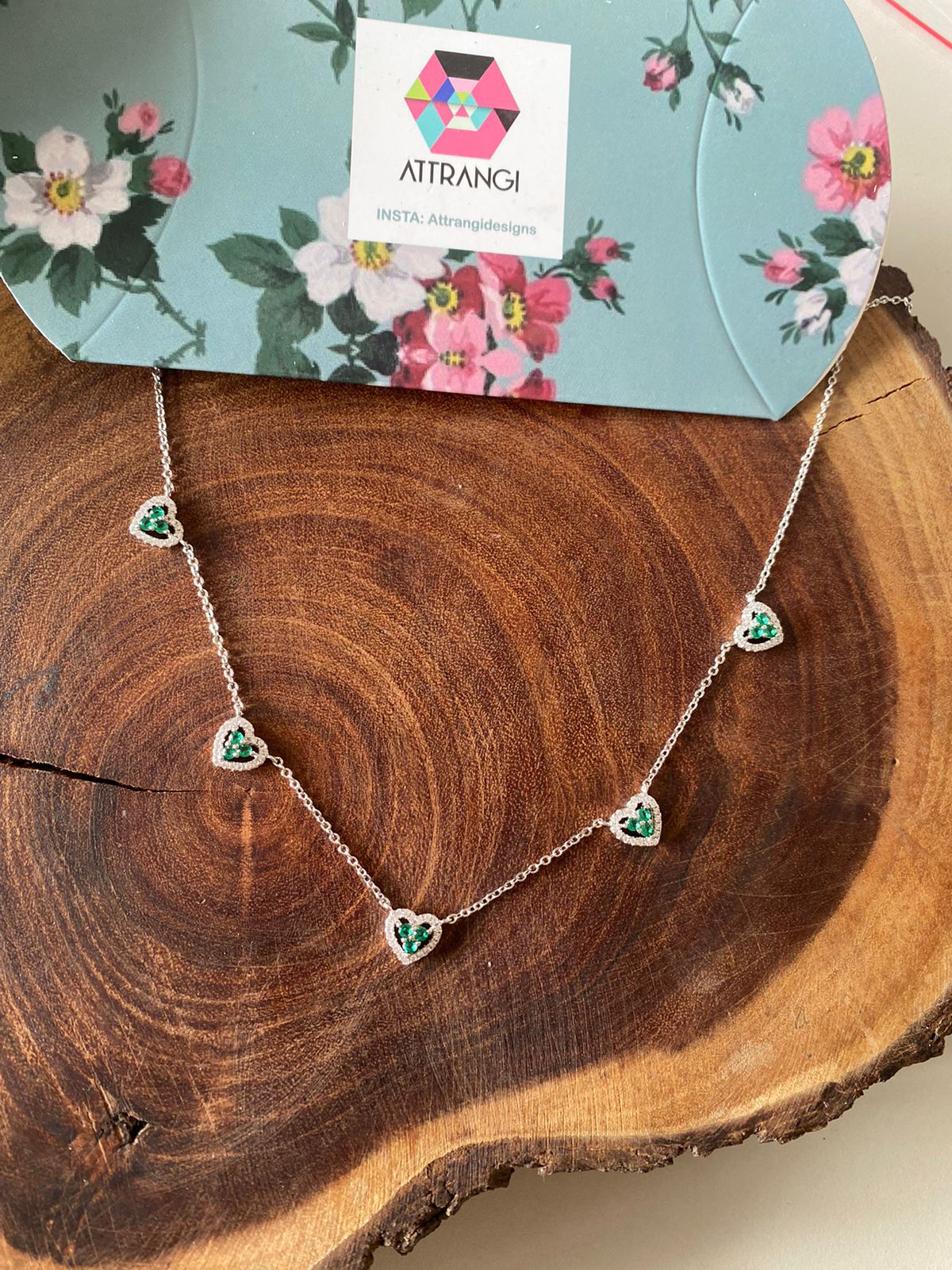 Sweetheart Daily Wear Coloured Diamond Necklace