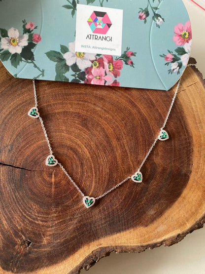 Sweetheart Daily Wear Coloured Diamond Necklace
