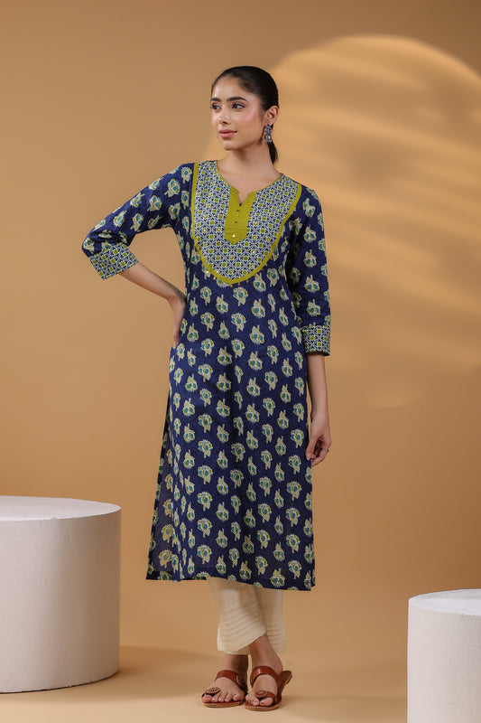 Women Ethnic Motif Cotton Kurta