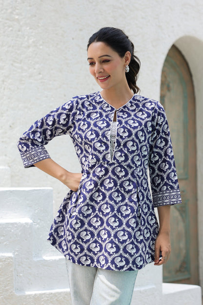 Women Ethnic Print Cotton Kurti