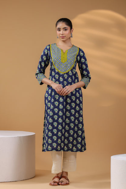 Women Traditional Motif Kurta