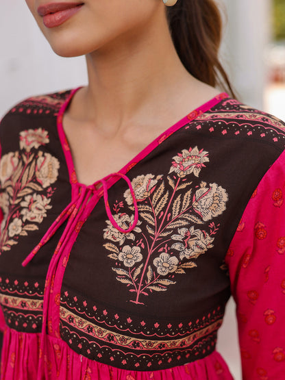 Women cotton printed top