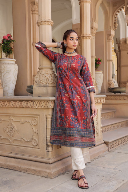 Women designer floral kurta