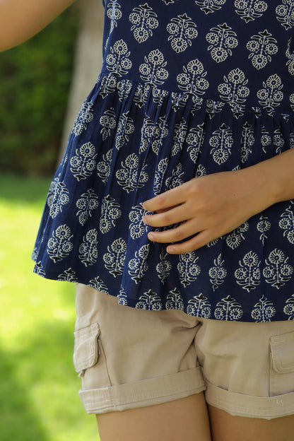 Women fit and flare cotton top