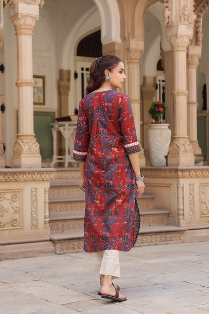 Women floral print kurta