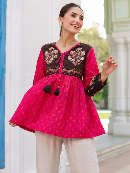 Women printed cotton wear top