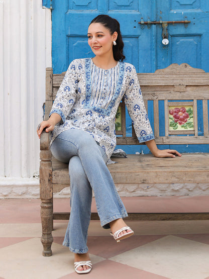 Women’s Ethnic Blue Top