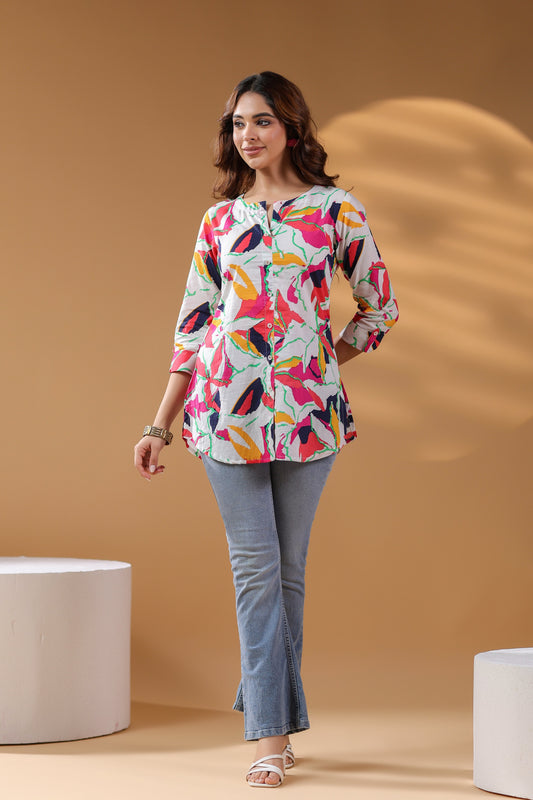 Women’s Floral Cotton Top