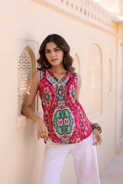 Women’s casual ethnic motif blouse