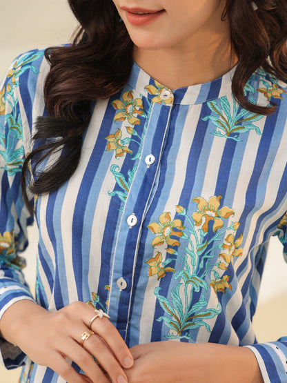 Women striped summer tunic