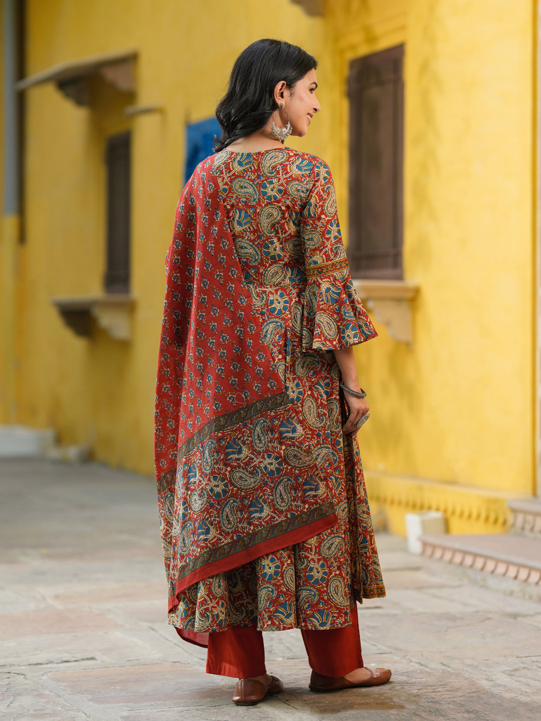Women traditional printed cotton kurta set
