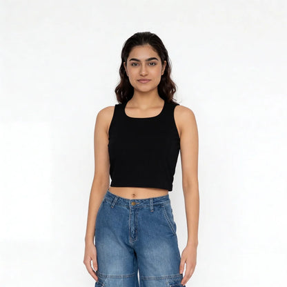 Slim Fit Solid Tank Top