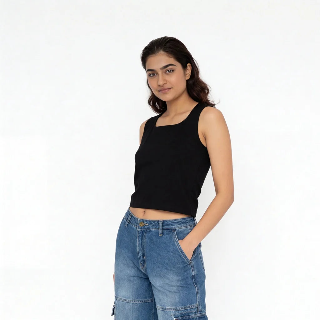 Slim Fit Solid Tank Top