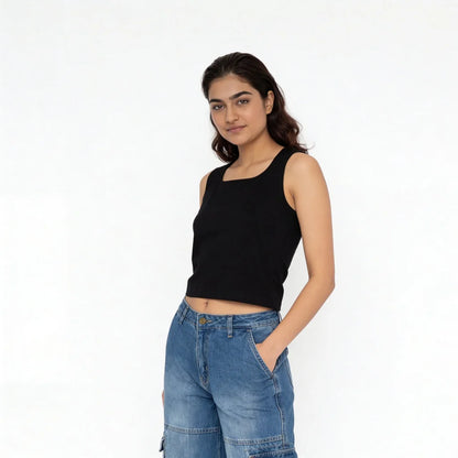 Slim Fit Solid Tank Top