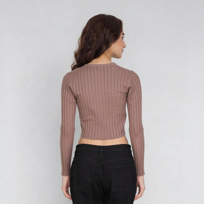 Ribbed Flatknit Top
