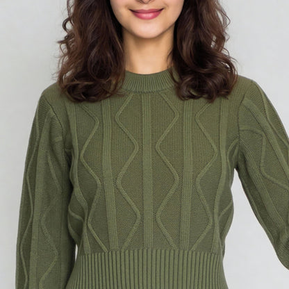 Solid Flatknit Full Sleeve Top
