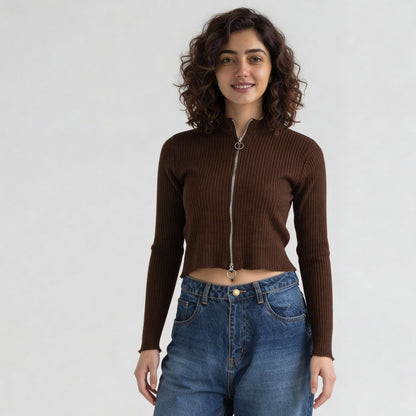 Full Sleeve Flat Knit Top