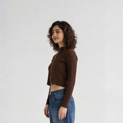 Full Sleeve Flat Knit Top
