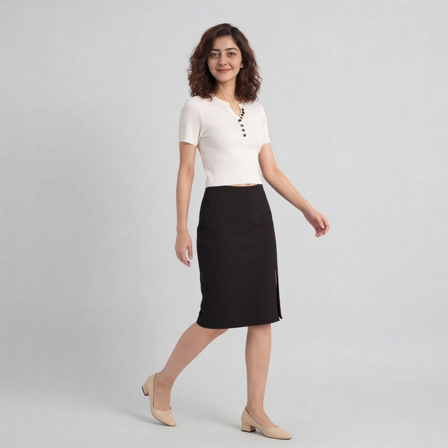 Solid Flat Knit Top