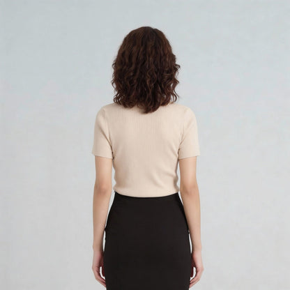 Solid Flat Knit Top