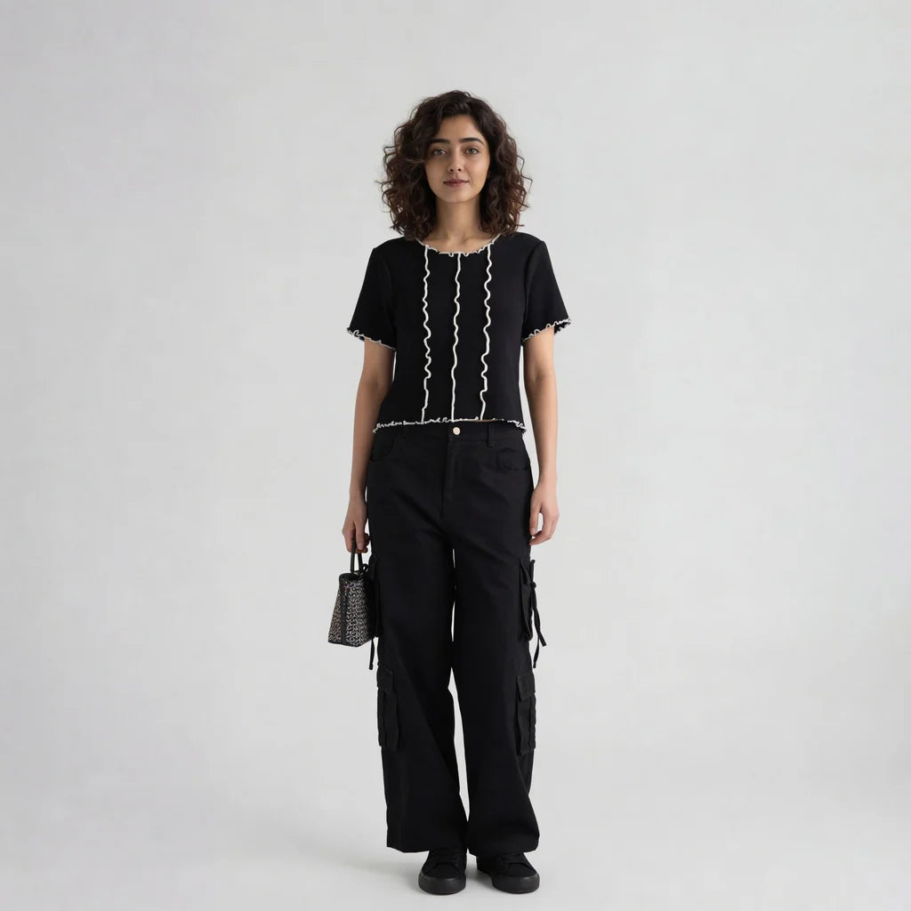 Solid Flatknit Crop Top