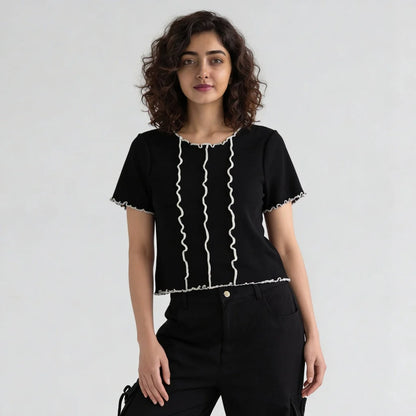 Solid Flatknit Crop Top