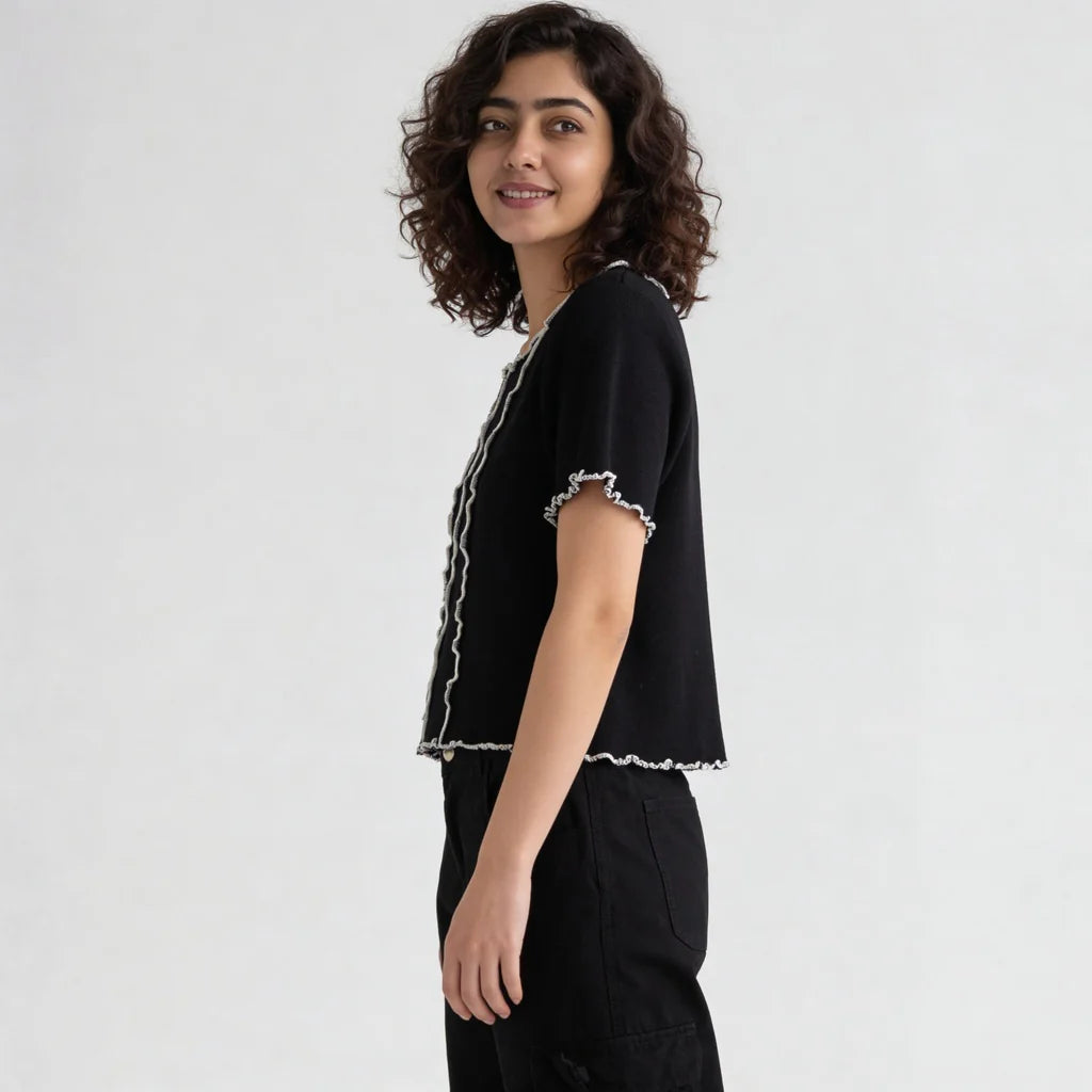 Solid Flatknit Crop Top