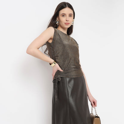 Embellished Boat Neck Top
