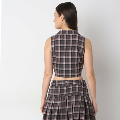 Slim Fit Checkered Shirt