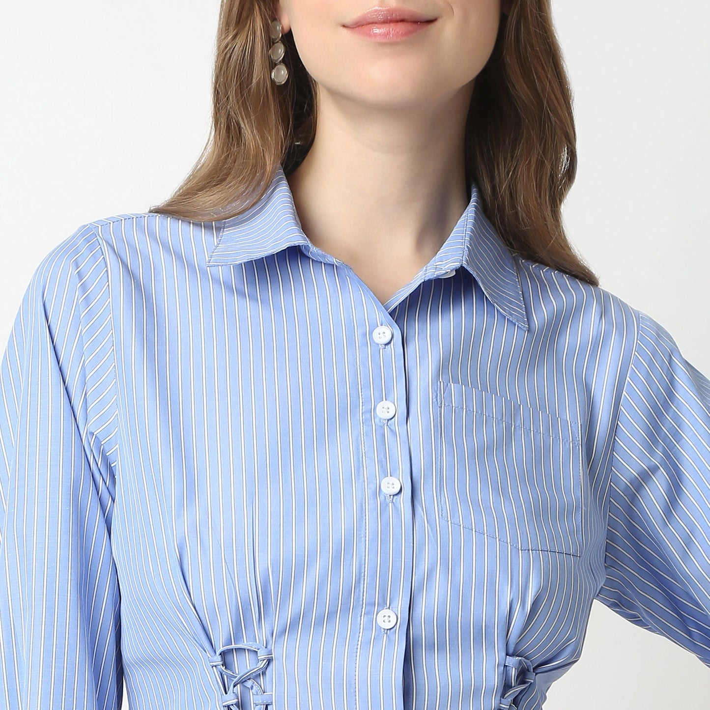Regular Fit Striped Shirt Collar Shirt