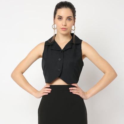 Slim Fit Solid Shirt