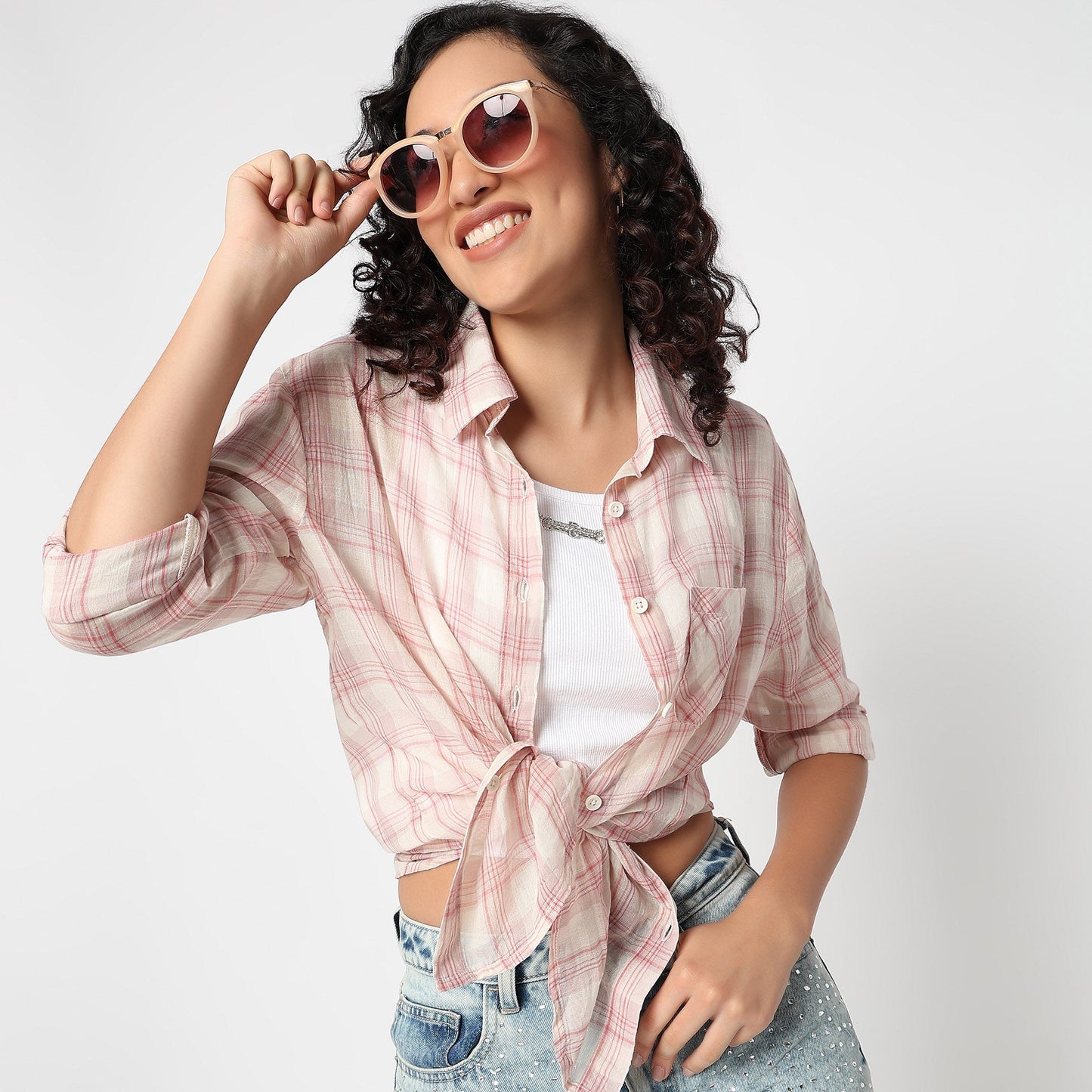 Betty Checkered Shirt with Inner