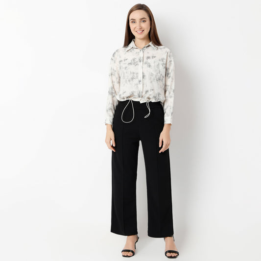 Regular Fit Abstract Shirt Collar Shirt