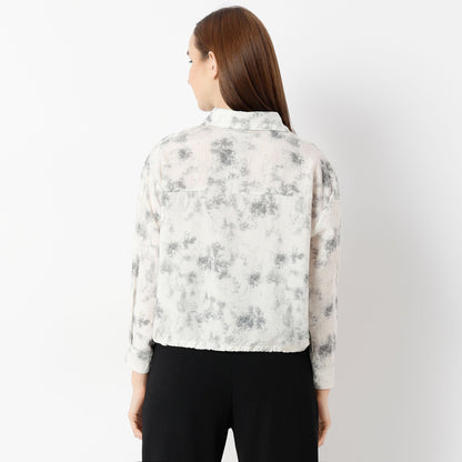 Regular Fit Abstract Shirt Collar Shirt