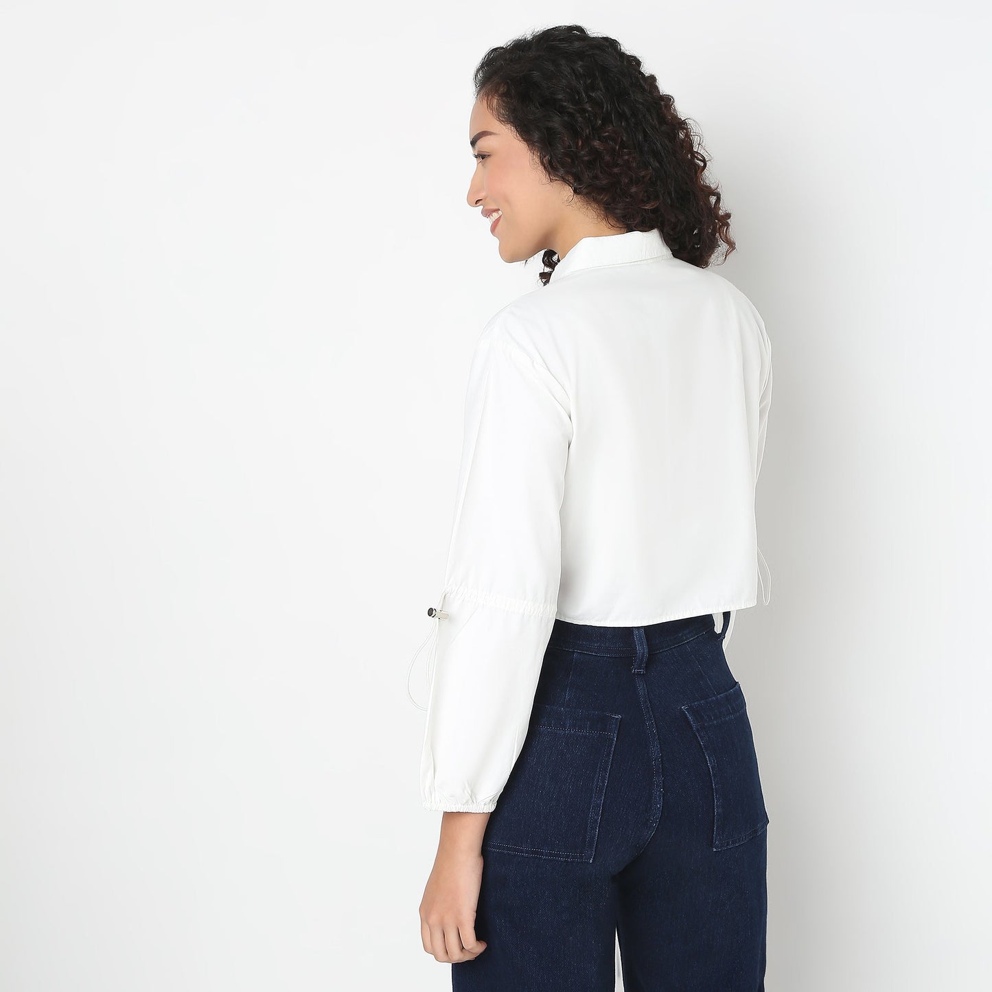 Betty Solid Vest with Button Opening.