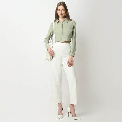 Regular Fit Solid Shirt Collar Shirt
