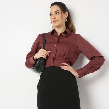 Regular Fit Solid Shirt