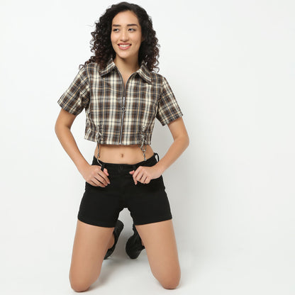 Betty Shirt with Front Tie-Up Detail