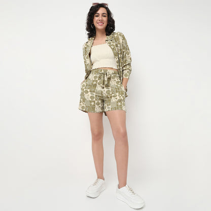 Order Now Women Tropical Shirt Collar Oversize Western Wear Shirt by Style Union