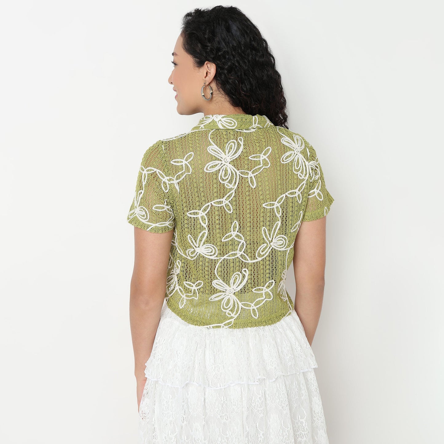 Buy Women Boxy Fit Floral Short Sleeve Shirt  - Style Union