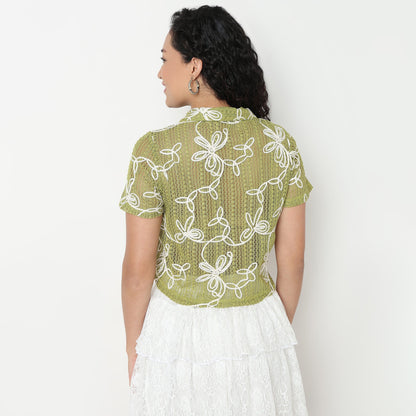 Buy Women Boxy Fit Floral Short Sleeve Shirt  - Style Union