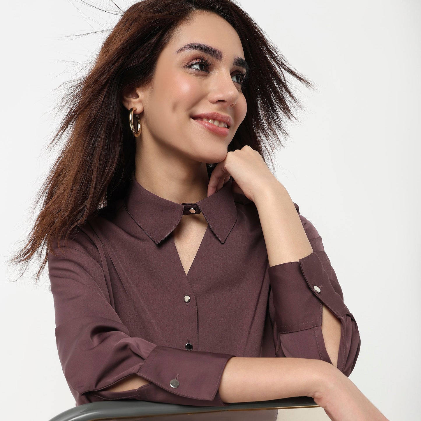 Cropped Full Sleeve Shirt