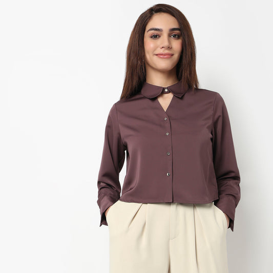 Cropped Full Sleeve Shirt