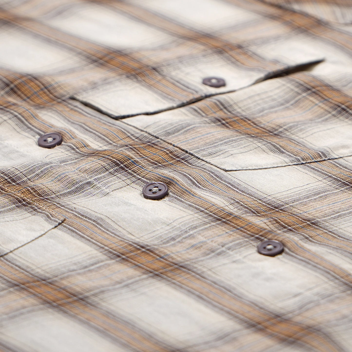 Cropped Boxy Checkered Shirt