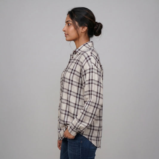 Checkered Longline Oversized Shirt